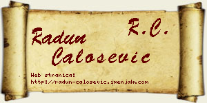Radun Čalošević vizit kartica